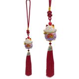 Feng Shui Maneki Neko Şans Kedisi Mor No.1