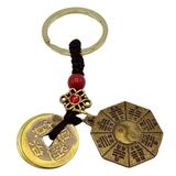 Feng Shui Metal Anahtarlık Şans Parası Ve Bagua Ayna No.1