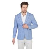 Feniks Erkek Mavi Yarım Astar Torba Cepli Pamuk Karışımlı Likralı SlimFit Spor Blazer Ceket Mavi 52