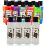 Fenix Slime Yapma Seti Eğlenceli Aktivite İçin 12 Adet Renkli Oyun Jeli ve Boraks