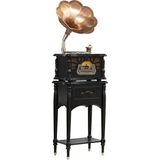 Fennessy F1877-25X Vintage 100W Hifi Gramofon Pikap Plakçalar, Bluetooth, Cd, Radio, USB Çalar - Altın