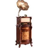 Fennessy F1877-65S Vintage 100W Hifi Gramofon Pikap Plakçalar, Bluetooth, Cd, Radio, USB Çalar, British Brown - Kahverengi