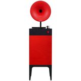 Fennessy i5 Bluetooth Hoparlörlü 110W Hi-Fi Retro Pikap Plakçalar Turntable, Kırmızı