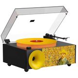 Fennessy I5S Bluetooth Hoparlörlü 45W Hi-Fi Işıklı Retro Pikap Plakçalar Turntable, Van Gogh