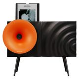 Fennessy Kresling I7S Turuncu Bluetooth Hoparlörlü 100W Hi-Fi Pikap, Plakçalar