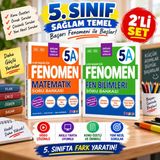Fenomen 5. Sınıf Matematik ve Fen Bilimleri Soru Bankası 2’li Set | Yeni Nesil Sorular | Video Çözümlü | 5A