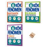 Fenomen 6. Sınıf Maarif Kök Serisi Matematik Fen ve Türkçe 3lü Set Soru Bankası + Telefon Standı
