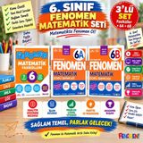 Fenomen 6. Sınıf Matematik Soru Bankası ve Matematik Fasikülleri 3’lü Set | 6A + 6b + 7 Fasikül | Yeni Nesil Sorular | Video Çözümlü | Akıllı Tahta Uyumlu