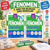 Fenomen 7. Sınıf Fen Bilimleri 7A + 7b Soru Bankası 2'li Set | Yeni Nesil ve Beceri Temelli Sorular