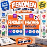 Fenomen 7. Sınıf Matematik 7A + 7b Soru Bankası 2'li Set | Yeni Nesil ve Beceri Temelli Sorular