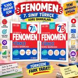 Fenomen 7. Sınıf Türkçe 7A + 7b Soru Bankası 2'li Set | Yeni Nesil ve Beceri Temelli Sorular