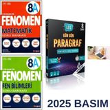 Fenomen 8.sınıf (A) Serisi Matematik + Fen + Strateji Gün Gün Paragraf Set 2026 Lgs Priz Tutuculu