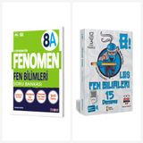 Fenomen 8. Sınıf Fen Bilimleri A Soru Bankası + İsem 15 Deneme Seti 2 Kitap Fenomen Yayınları
