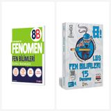 Fenomen 8. Sınıf Fen Bilimleri B Soru Bankası + İsem 15 Deneme Seti 2 Kitap Fenomen Yayınları