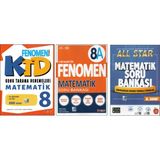 Fenomen 8.Sınıf Konu Tarama Denemeleri+Fenomen 8A+Newton All Star Matematik (3 Kitap)