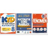 Fenomen 8.Sınıf Konu Tarama Denemeleri+Newton All Star+Fenomen 8B Matematik (3 Kitap)