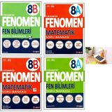 Fenomen 8A +8b Matematik ve Fen Bilimleri Soru Bankaları Set Priz Tutucu ve Denemeli 2026 4kitap