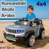 Fenomen Gri Uzaktan Kumandalı 4X4 12 Volt Çift Kişilik Akülü Araba - Rc Jeep 4X4 Akülü Araba