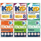 Fenomen Ktd+8A 8. Sınıf Matematik+Türkçe+Fen B. (6 Kitap)