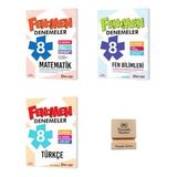 Fenomen LGS 8. Sınıf Matematik Türkçe ve Fen Bilimleri 3lü Deneme Seti + Telefon Standı