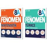 Fenomen Okul 2025 8. Sınıf A Serisi Matematik Soru Bankası - Türkçe Soru Bankası Seti 2 Kitap