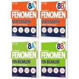 Fenomen Okul 2025 8. Sınıf Matematik + Fen Bilimleri A + B Serisi Soru Bankası Seti 4 Kitap