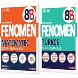 Fenomen Okul 2025 8. Sınıf Matematik + Türkçe B Serisi Soru Bankası Seti 2 Kitap