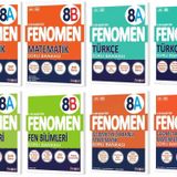 Fenomen Okul 2025 8. Sınıf Matematik + Türkçe + Fen + Geometri A + B Serisi Soru Bankası Seti 8 Kitap