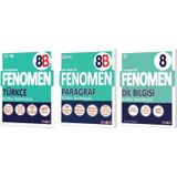 Fenomen Okul 2025 8. Sınıf Türkçe + Paragraf B Serisi + Dil Bilgisi Soru Bankası Seti 3 Kitap