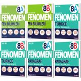 Fenomen Okul 2026 8. Sınıf Lgs Fen Bilimleri + Türkçe + Paragraf A + B Serisi Soru Bankası Seti 6 Kitap