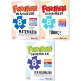 Fenomen Okul 2026 8. Sınıf Lgs Matematik + Türkçe + Fen Bilimleri Deneme Seti 3 Kitap