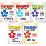 Fenomen Okul 2026 8. Sınıf Lgs Matematik + Türkçe + Fen Bilimleri + İnkılap Tarihi + İngilizce Deneme Seti 5 Kitap
