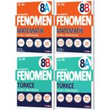Fenomen Okul 2026 8. Sınıf Lgs Türkçe + Matematik A + B Serisi Soru Bankası Seti 4 Kitap