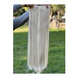 Fenomen Peruk Düz Yarımay Soğuk Sarı Çıt Çıt 75-80 Cm