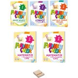 Fenomen Yayıncılık 2. Sınıf Matematik 1-2 Türkçe Hayat Bilgisi ve Tekrar Föyleri 5li Set + Telefon Tutucu