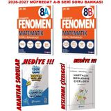 Fenomen Yayıncılık 2026-2027 Müfredat Lgs 8.sınıf Matematik A ve B Seri Soru Bankası Set Fenomen - 4544564564654564