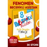 Fenomen Yayıncılık 2026 LGS 8.Sınıf Becerikli Asistan Türkçe Aylık Dergi Seti (7 Adet)