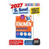 Fenomen Yayıncılık 2027 5.Sınıf MATEMATİK A Kolay Orta Seviye %100 Marif Yeni Müfredat Soru Bankası+Kronometre(YENİ ÜRÜN)