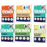 Fenomen Yayıncılık 6. Sınıf B Matematik, Fen Bilimleri, Türkçe ve Sosyal Bilgiler Soru Bankası 6'lı Set