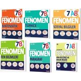 Fenomen Yayıncılık 7. Sınıf (B) Matematik – Türkçe – Fen Bilimleri – Paragraf – Sosyal Bilgiler - Din Kültürü ve Ahlak Bilgisi Soru Bankası 6 Kitap