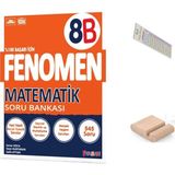Fenomen Yayıncılık 8.sınıf 8b Matematik Soru Bankası Lgs 2027+ÇÖZÜM Ayracı+Telefon Tutucu