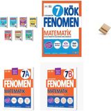 Fenomen Yayıncılık Fenomen 7. Sınıf Maarif Fasikül Kök 7A ve 7b Matematik 4lü Set Soru Bankası + Telefon Standı