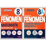 Fenomen Yayıncılık Fenomen 8. Sınıf LGS 1. Dönem Matematik Deneme + Geometri Taban'li Matematik Soru Bankası 2 Kitap