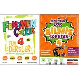 Fenomen Yayıncılık Fenomen + Kırmızı Beyaz 4. Sınıf Soru Bankası + Konu Özetli Çok Bilmiş Sorular 2 Kitap