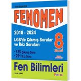 Fenomen Yayıncılık Fenomen Yayınları LGS 8. Sınıf Fen Bilimleri Çıkmış Sorular ve İkiz Soruları 2018 - 2023 Ciltli