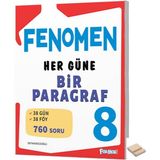 Fenomen Yayıncılık Lgs 8. Sınıf Her Güne Bir Paragraf Soru Bankası + Telefon Tutucu - Video Çözümlü