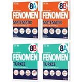 Fenomen Yayınları 2025 8. Sınıf A - B Serisi Matematik Soru Bankası - Türkçe Soru Bankası 4'lü Set