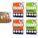 Fenomen Yayınları 2026 7A +7B SERİSİ MATEMATİK + FEN SORU BANKALRI SET AYICIK FİŞ TUTUCU HEDİYE