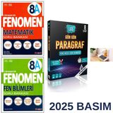 Fenomen Yayınları 8.SINIF (A) SERİSİ MATEMATİK + FEN + STRATEJİ GÜN GÜN PARAGRAF SET 2026 LGS PRİZ TUTUCU HEDİYE
