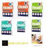 Fenomen Yayınları 8.sınıf A ve B serisi Türkçe,matematik ve fen bilimleri soru bankası altılı set (priz telefon tutucu)